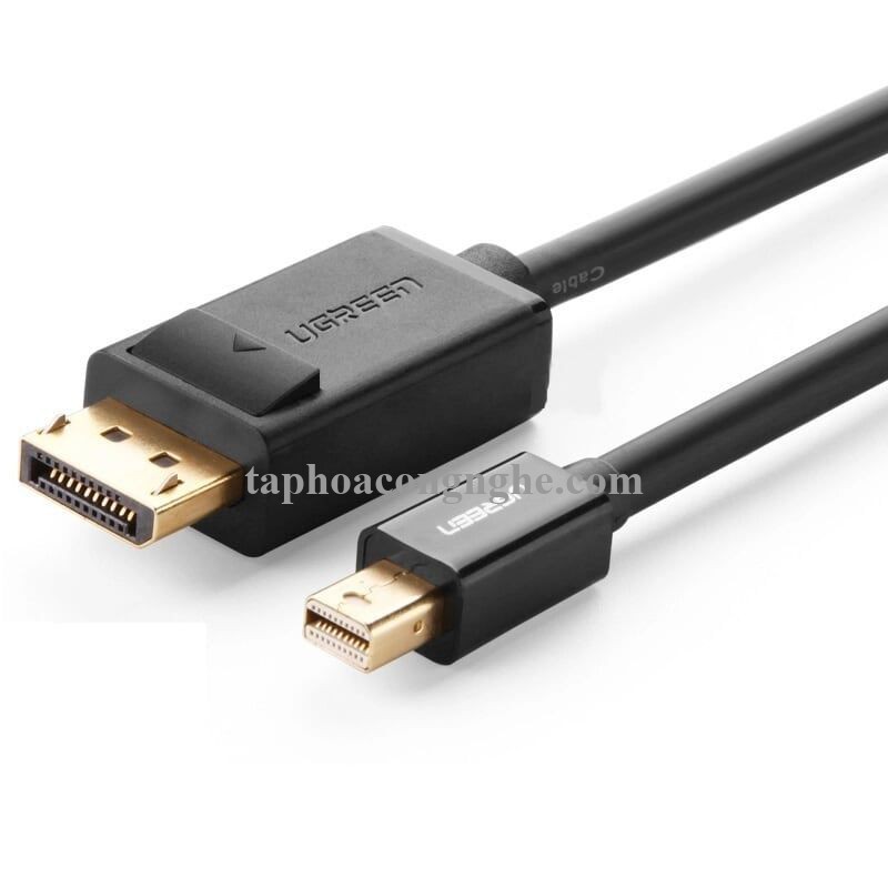 Ugreen 10434 3M Màu Đen Cáp chuyển đổi Mini DP sang DisplayPort hỗ trợ phân giải 4K x 2K MD105 30010434